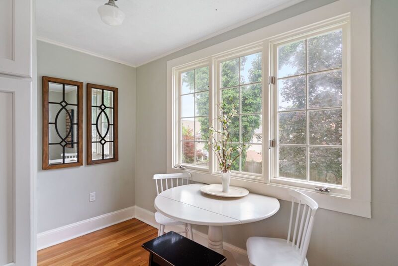 View of the breakfast nook with wall of windows